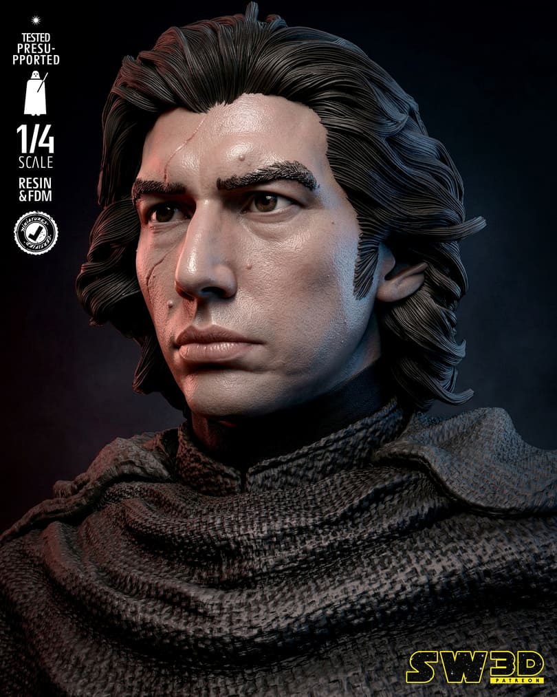Kylo Ren Sculpture and Bust Model Pack (2 Models) - Image 14