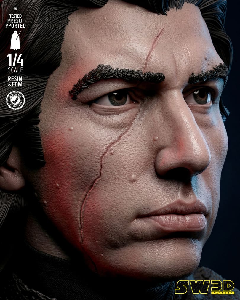 Kylo Ren Sculpture and Bust Model Pack (2 Models) - Image 15