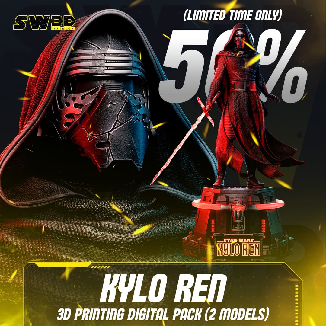 Kylo Ren Sculpture and Bust Model Pack (2 Models) - Image 16