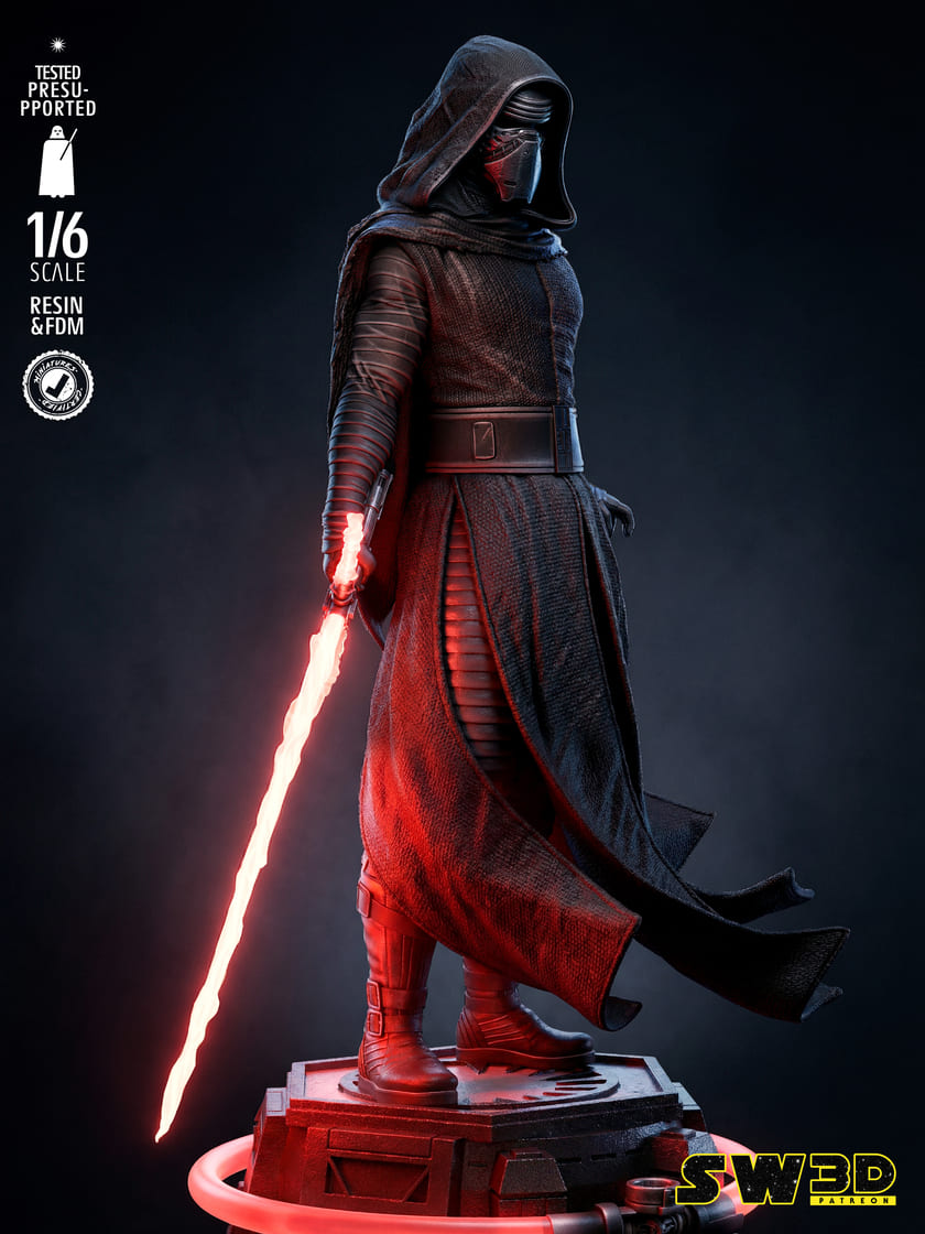 Kylo Ren Sculpture and Bust Model Pack (2 Models) - Image 4