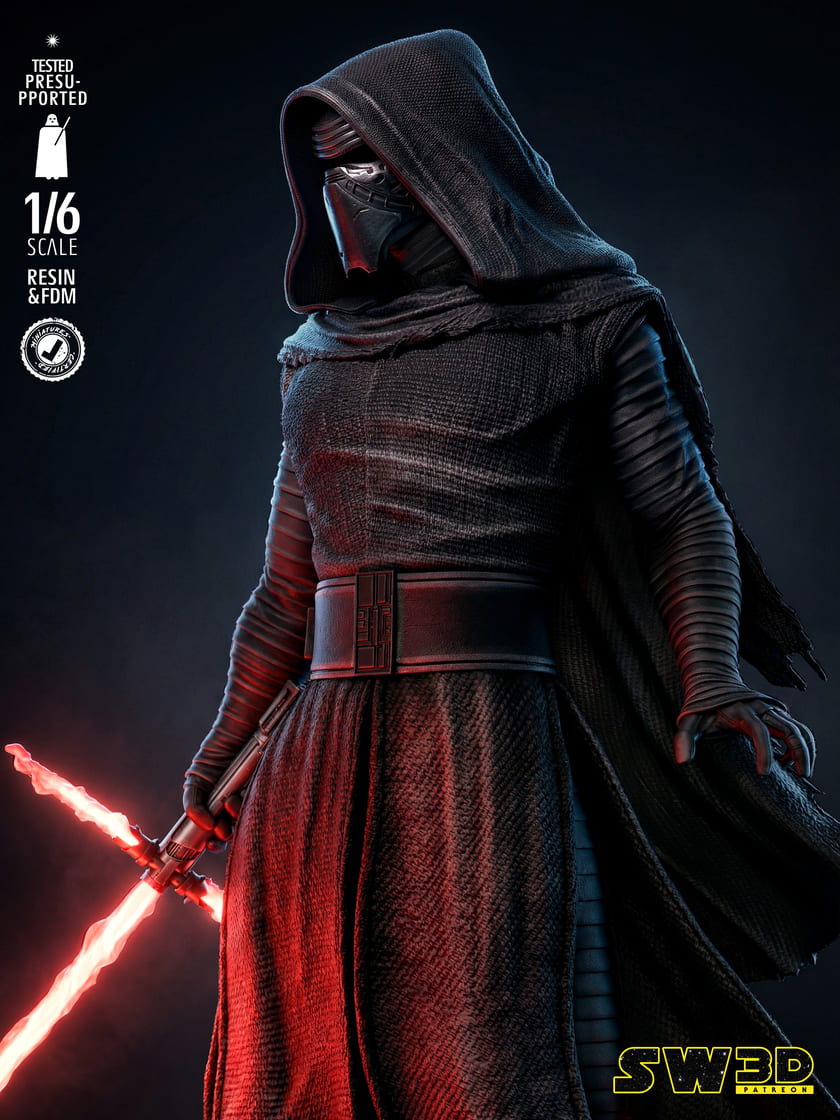 Kylo Ren Sculpture and Bust Model Pack (2 Models) - Image 6