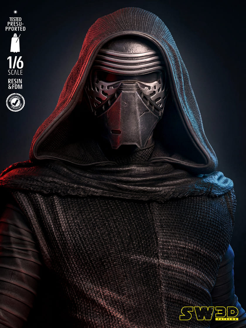 Kylo Ren Sculpture and Bust Model Pack (2 Models) - Image 7
