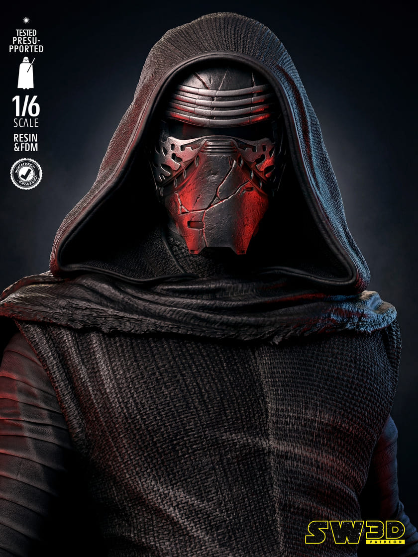 Kylo Ren Sculpture and Bust Model Pack (2 Models) - Image 8