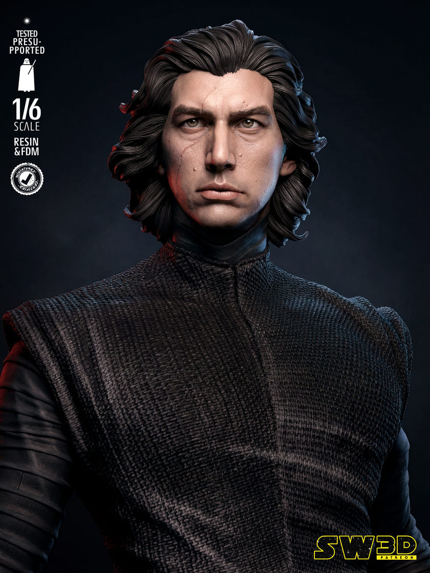 Kylo Ren Sculpture and Bust Model Pack (2 Models) - Image 9