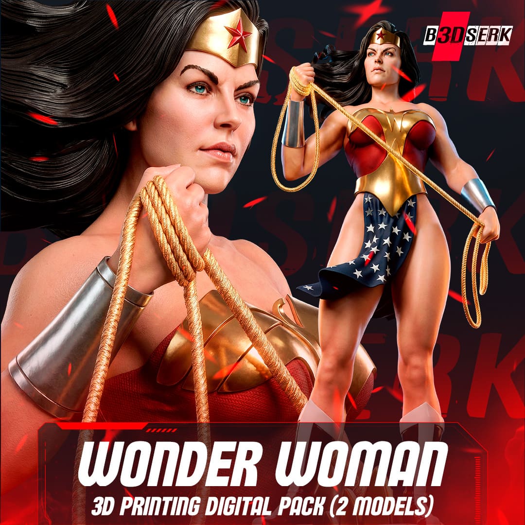 Wonder Woman Sculpture and Bust Model Pack (2 Models)