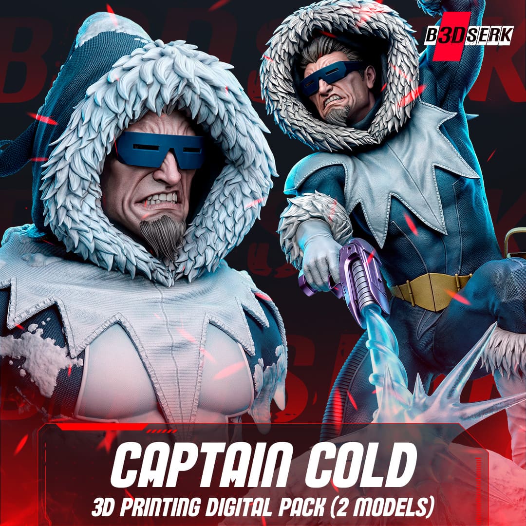 Captain Cold Sculpture and Bust Model Pack (2 Models)