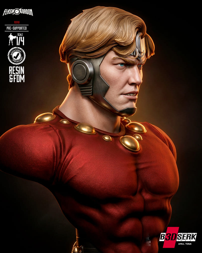 Flash Gordon Sculpture and Bust Model Pack (2 Models) - Image 9