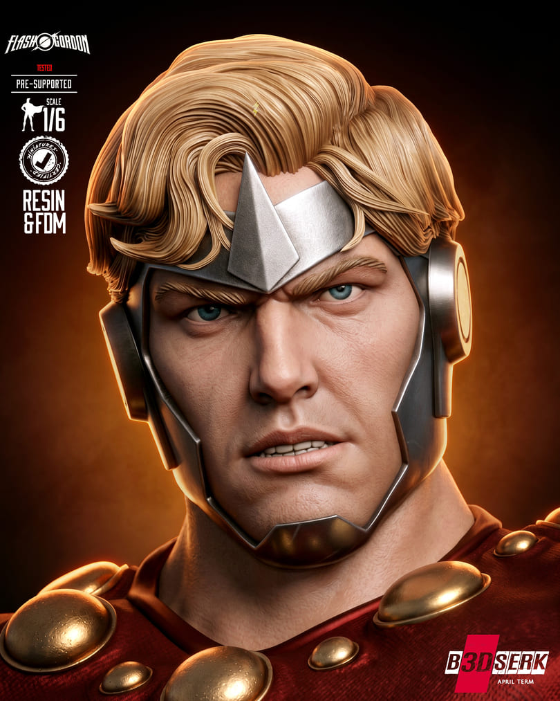 Flash Gordon Sculpture and Bust Model Pack (2 Models) - Image 10