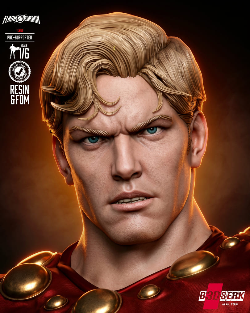 Flash Gordon Sculpture and Bust Model Pack (2 Models) - Image 11