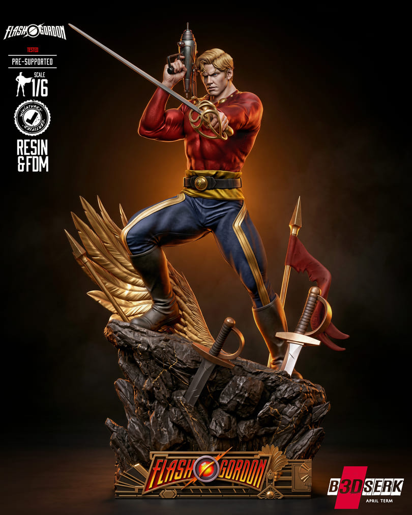 Flash Gordon Sculpture and Bust Model Pack (2 Models) - Image 4