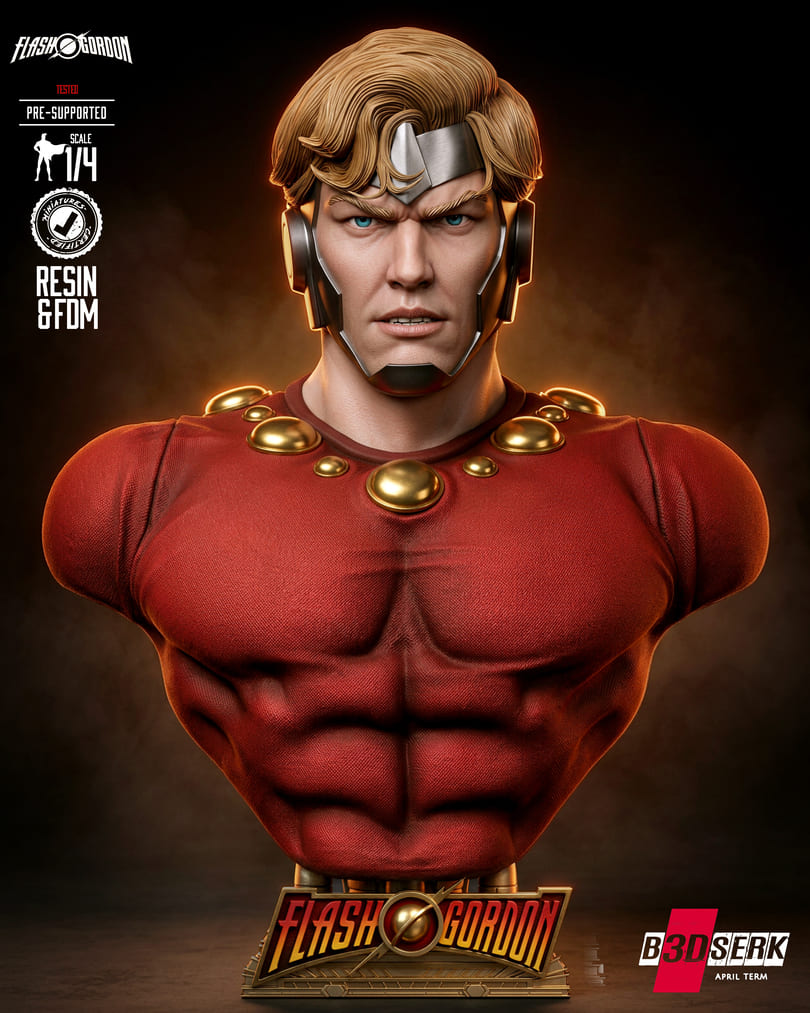 Flash Gordon Sculpture and Bust Model Pack (2 Models) - Image 8