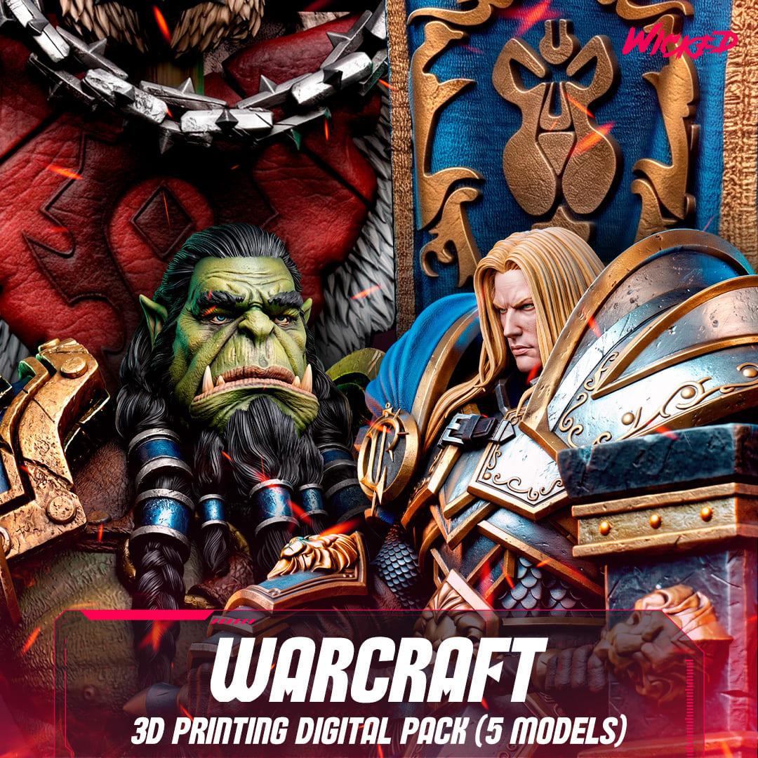 World of Warcraft Diorama, Sculptures and Busts Model Pack (5 Models)