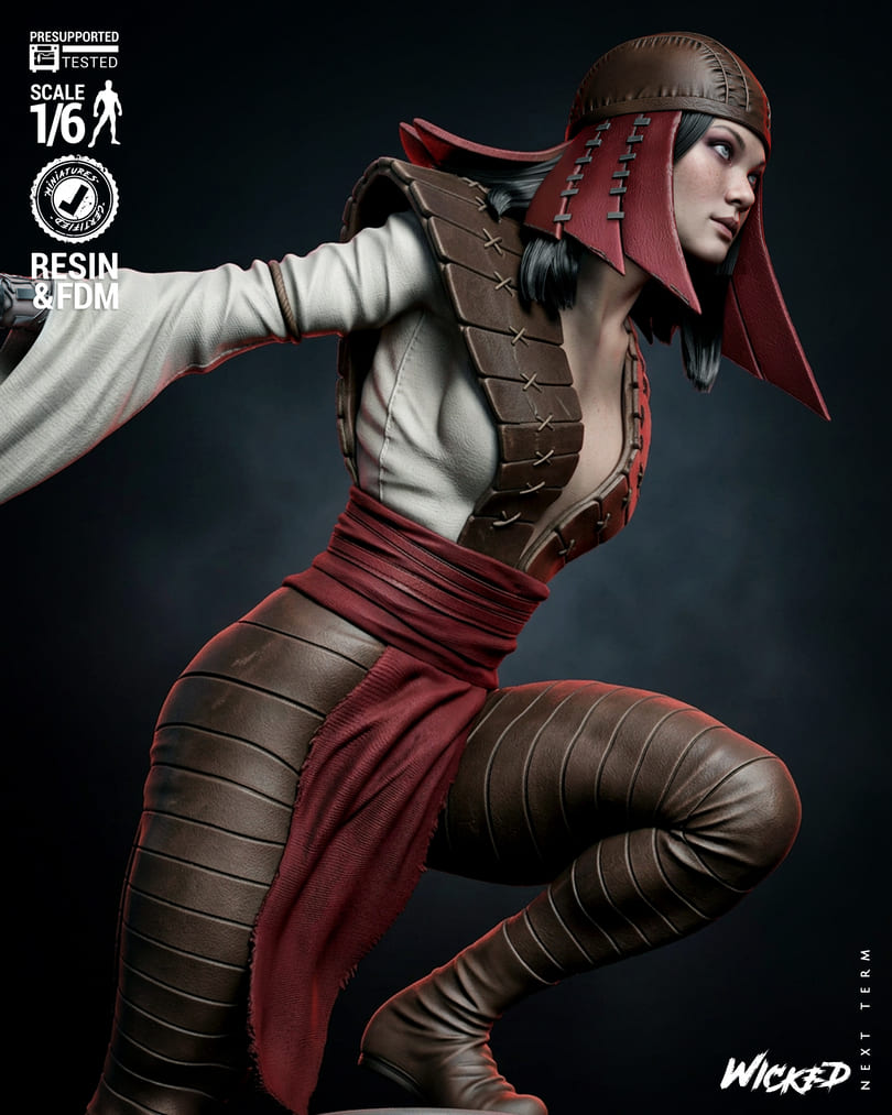 Lady Deathstrike Sculptures and Busts Model Pack (2 Models) - Image 10