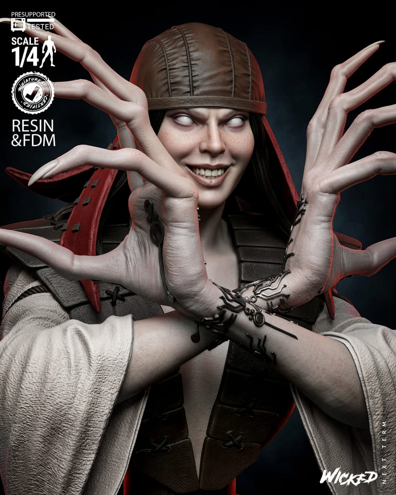 Lady Deathstrike Sculptures and Busts Model Pack (2 Models) - Image 12