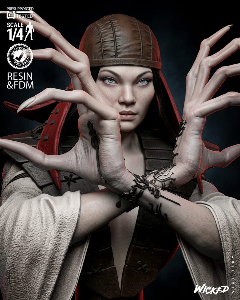 Lady Deathstrike Sculptures and Busts Model Pack (2 Models) - Image 13