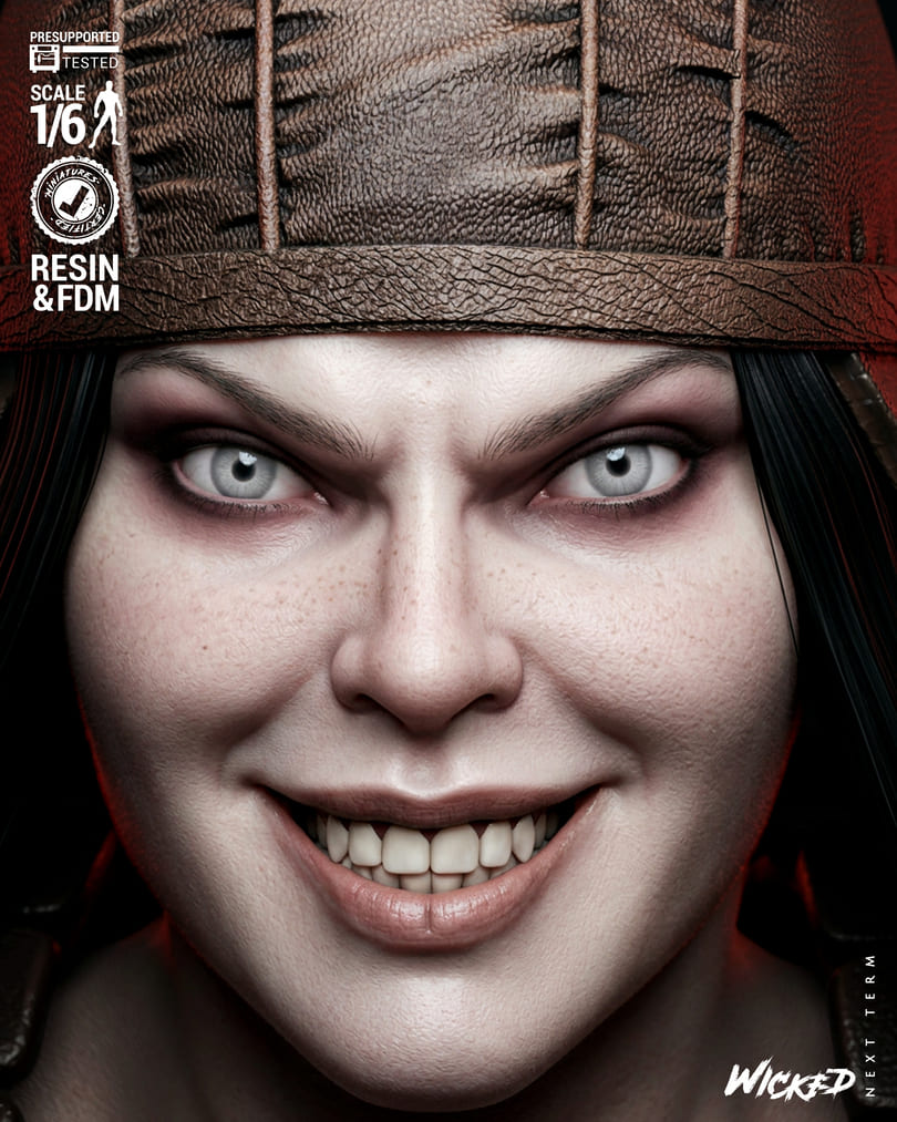 Lady Deathstrike Sculptures and Busts Model Pack (2 Models) - Image 5
