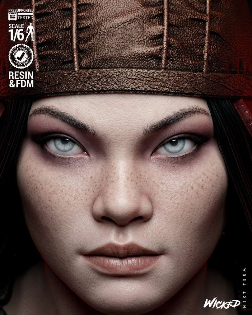 Lady Deathstrike Sculptures and Busts Model Pack (2 Models) - Image 6