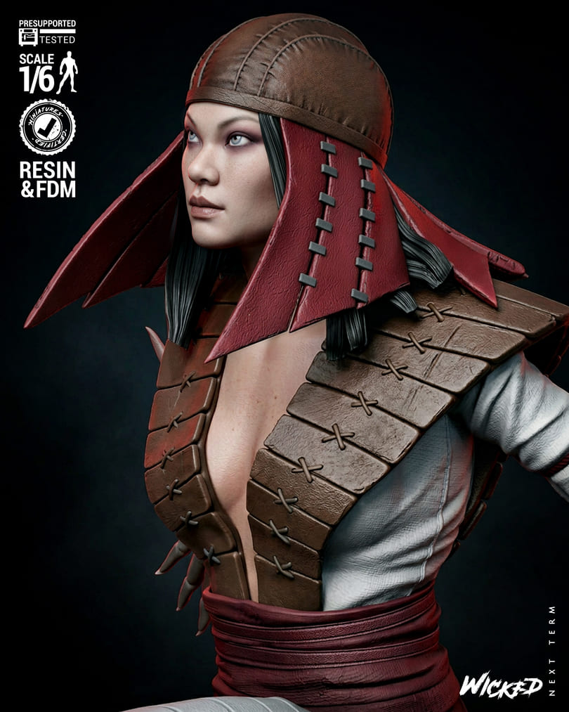 Lady Deathstrike Sculptures and Busts Model Pack (2 Models) - Image 9
