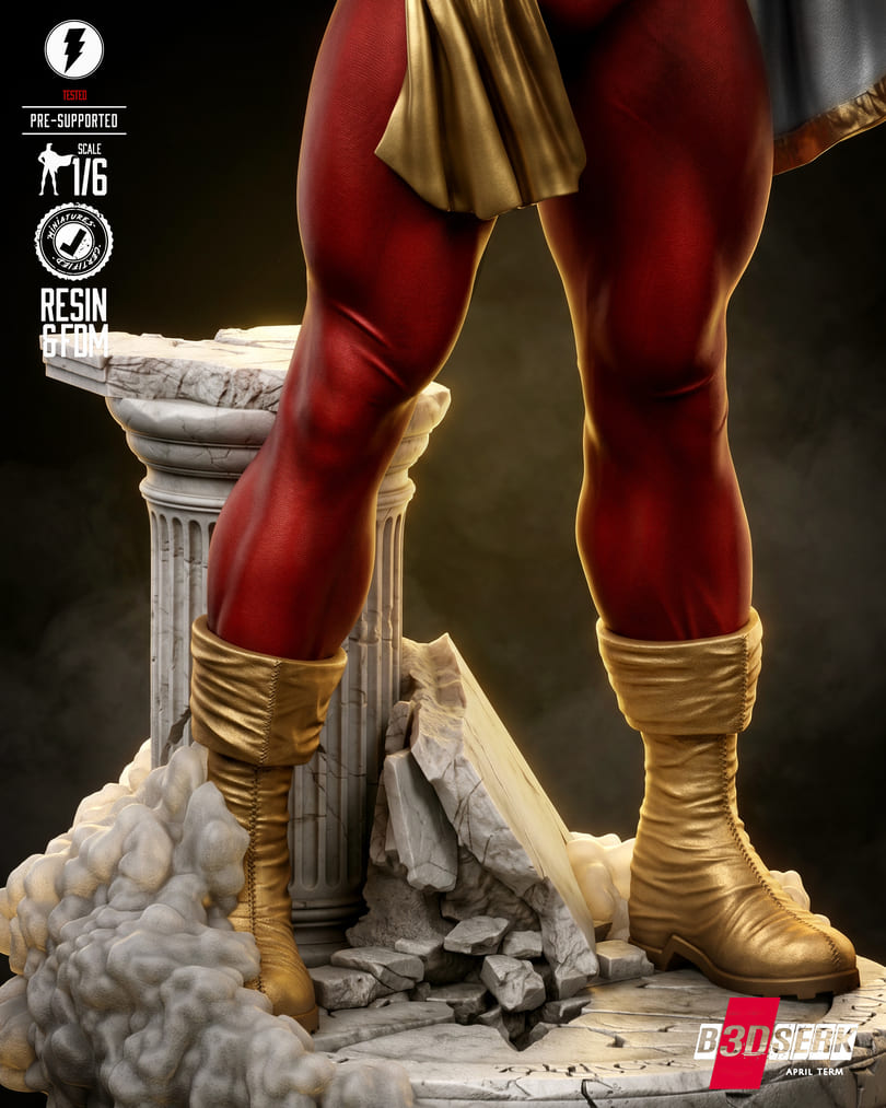 Shazam Sculpture and Bust Model Pack (2 Models) - Image 7