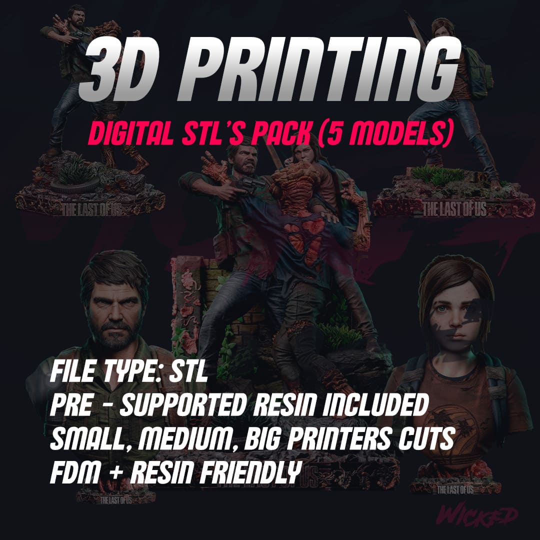 Last of Us Diorama, Sculptures and Busts Model Pack (5 Models) - Image 2
