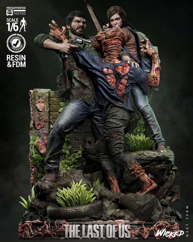 Last of Us Diorama, Sculptures and Busts Model Pack (5 Models) - Image 3
