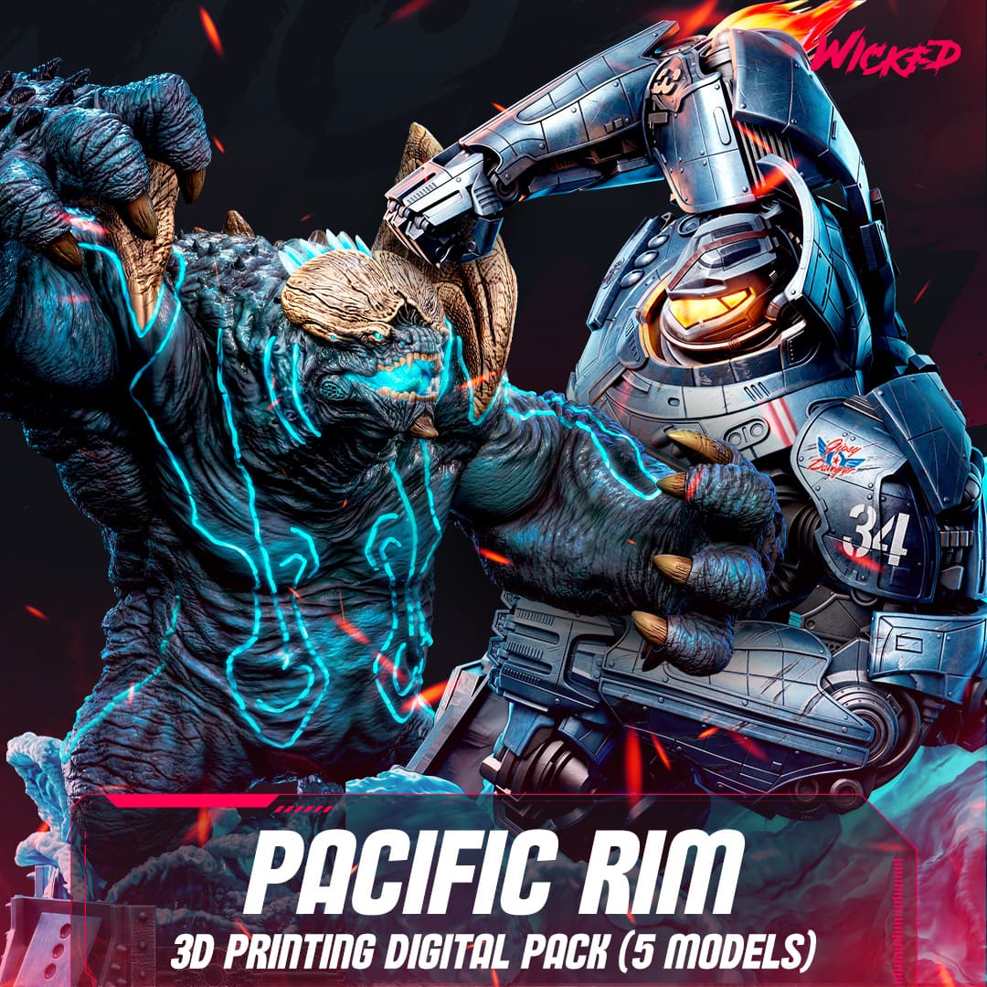 Pacific Rim Diorama, Sculptures and Busts Model Pack (5 Models)